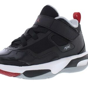Jordan Kids Black and Red Sneakers